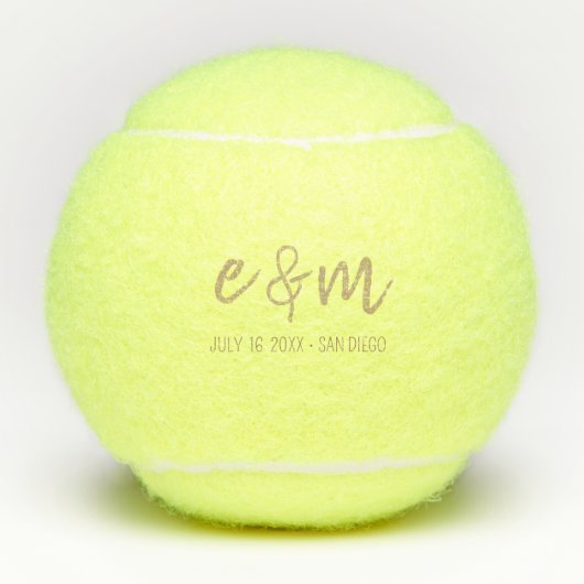 Sunset Beach Wedding Favor | Oceanside Wedding  Tennisballen (Voorkant)