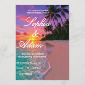 Sunset Beach Wedding Invitation (Devant)