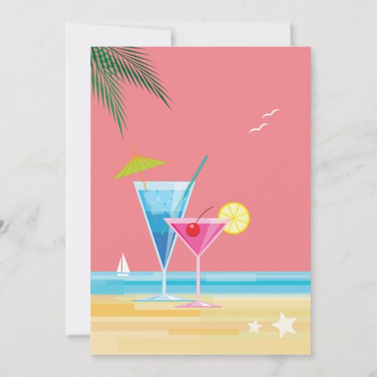 Sunset Beach Wedding Invitation (Dos)