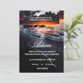 Sunset Beach Wedding Invitation (Debout devant)