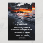 Sunset Beach Wedding Invitation (Devant)