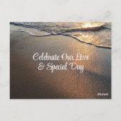 Sunset Beach Wedding Invitation Modèle (Dos)