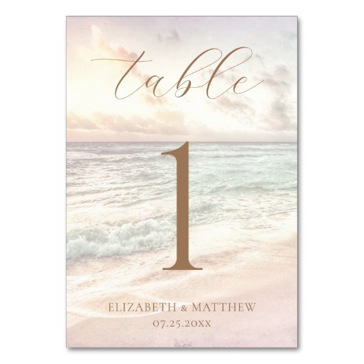 Sunset Beach Wedding Kaart (Voorkant)