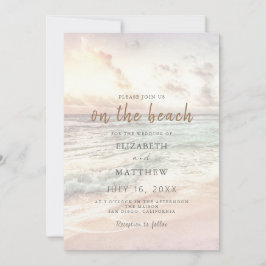 Sunset Beach Wedding | Oceanside Wedding Kaart