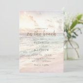 Sunset Beach Wedding | Oceanside Wedding Kaart (Staand voorkant)