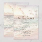 Sunset Beach Wedding | Oceanside Wedding Kaart (Voorkant / Achterkant)