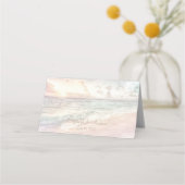Sunset Beach Wedding Place Card (Achterkant)