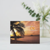 Sunset Beach Wedding RSVP (Staand voorkant)