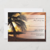 Sunset Beach Wedding RSVP (Achterkant)