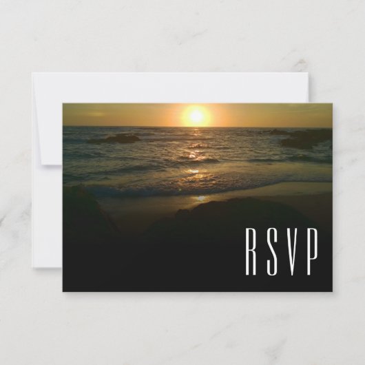 Sunset Beach Wedding RSVP (Voorkant)