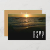Sunset Beach Wedding RSVP (Voorkant / Achterkant)