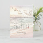 Sunset Beach Wedding Save The Date (Staand voorkant)
