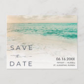 Sunset Beach Wedding Save the Date Briefkaart (Voorkant)