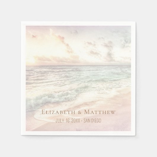 Sunset Beach Wedding | Seaside Wedding Servet (Voorkant)