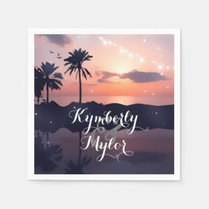 Sunset Beach Wedding Servet