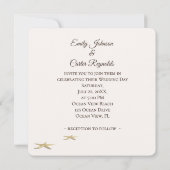 Sunset Beach Wedding With Bridal Arch Kaart (Achterkant)