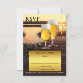 Sunset Beer Summer RSVP-kaart Kaart (Voorkant)