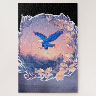 Sunset berg uitzicht puzzel