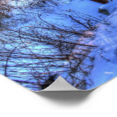 Sunset Beyond Brug winter scene Poster (Hoek)