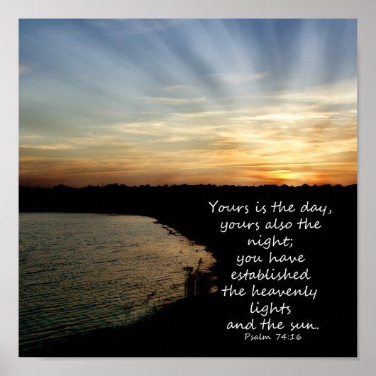 Sunset Bible Verse Poster (Voorkant)