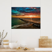 Sunset bij de Oceanside Pier Poster (Keuken)