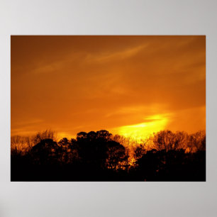 Sunset bij NAS Oceana, VA. Poster