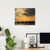 Sunset Birds Florida Print (Thuiskantoor)