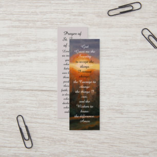 Sunset Blessings and Prayers Sympathy Card Mini Visitekaartje