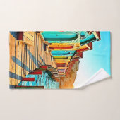 Sunset Bliss : Hues Balnéaires (Serviette à main)