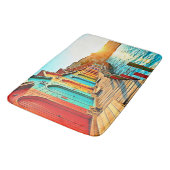 Sunset Bliss: Seaside Hues Badmat (Gekanteld)