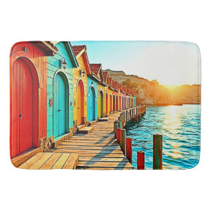 Sunset Bliss: Seaside Hues Badmat