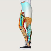 Sunset Bliss: Seaside Hues Leggings (Links)