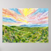 Sunset Blue Ridge Study 1 Poster (Voorkant)