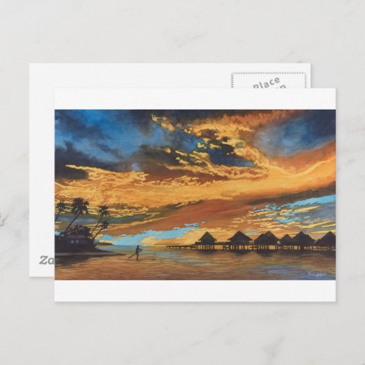 Sunset Bora Bora Briefkaart (Voorkant / Achterkant)