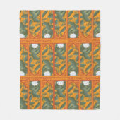 Sunset Botanisch Paneel Patroon - De Witte Lotus Fleece Deken (Voorkant)