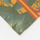 Sunset Botanisch Paneel Patroon - De Witte Lotus Fleece Deken (Hoek)