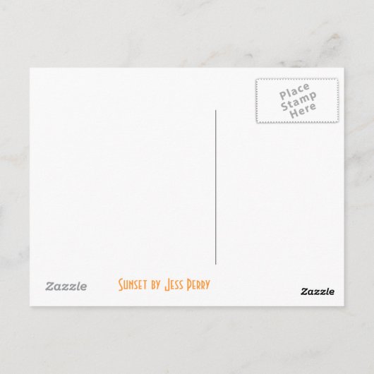 Sunset briefkaart (Achterkant)