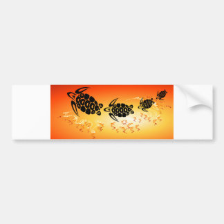 Sunset-Bubble-Turtle Bumpersticker