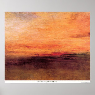 Sunset by Joseph Mallord Turner Poster