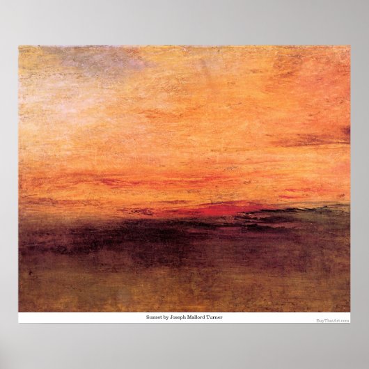 Sunset by Joseph Mallord Turner Poster (Voorkant)
