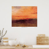 Sunset by Joseph Mallord Turner Poster (Keuken)