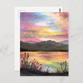 Sunset by the Lake Briefkaart (Voorkant / Achterkant)