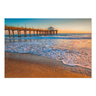 Sunset by the Pier Foto Afdruk