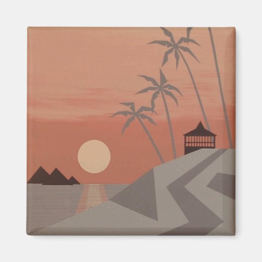 SUNSET CABANA magnet Magneet (Voorkant)