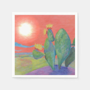 Sunset Cactus Napkin Servet