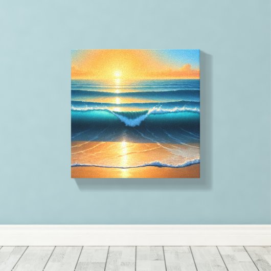 Sunset Canvas Afdruk (Insitu (Houten vloer))