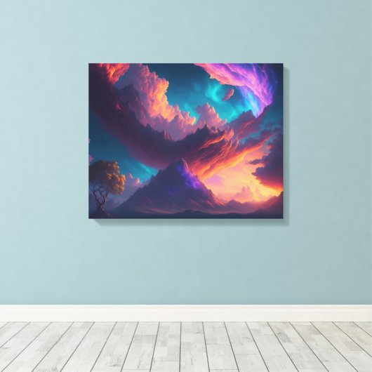 Sunset Canvas Afdruk (Insitu (Houten vloer))