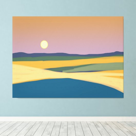 Sunset Canvas Afdruk (Insitu (Houten vloer))