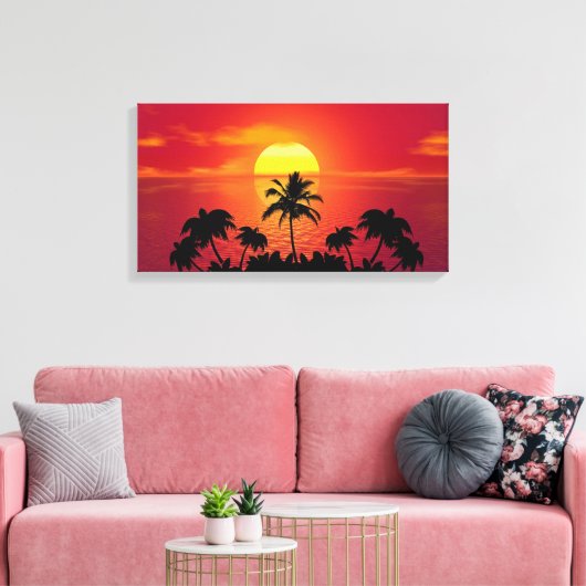 Sunset Canvas Afdruk (Insitu (Woonkamer))