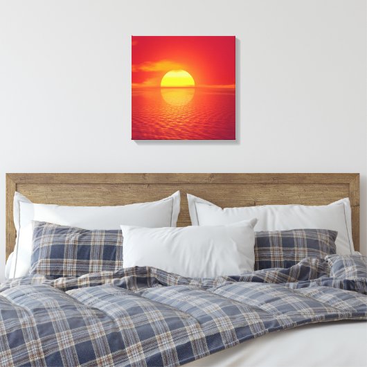 Sunset Canvas afdrukken (Insitu (Slaapkamer))